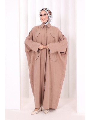 Bym Fashion Yarasakol Elbise 7071 Somon