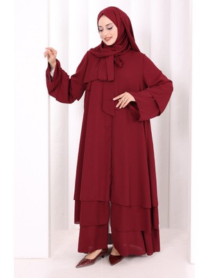 Bym Fashion Hac Umre Ferace Şal Hediye   7052 Bordo