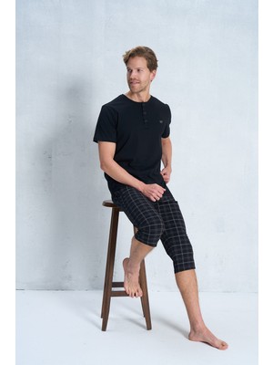 Over Sleep 2379 Erkek Kapri Pijama Takım