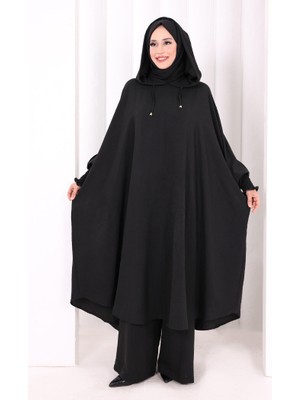 Bym Fashion Yarasakol Kapşonlu Ikili Takım 8033 Siyah