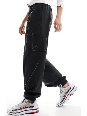 Nike Jordan Sport Tunnel Four Way Stretch Kadın Loose Fit Bol Kesim Eşofman Altı Siyah
