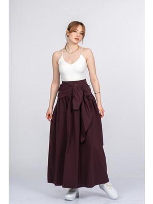 MissVina Alora Paraşüt Kumaş Bağlama Detaylı Etek