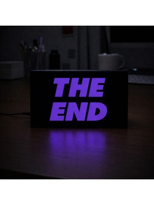 Gişe Arts Masa Lambası - The End Adaptörlü Dekoratif & Hediyelik Lamba