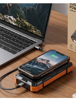 Skygo Güneş Enerjili 20000 mAh Powerbank Hızlı Şarj ve Kablosuz Şarj Destekli Dayanıklı Tasarım