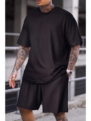 Oksit Ches Ottoman Oversize Erkek Şort Tshirt Takım