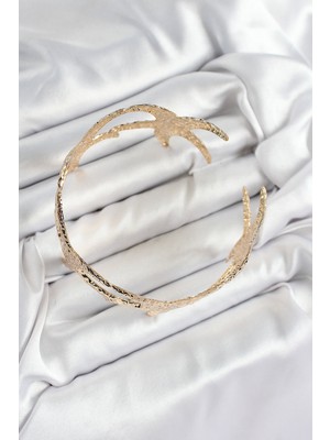 Youday Accessories Pirinç Sıralı Deniz Yıldızı Model Gold Renk Kadın Pazu Bileklik
