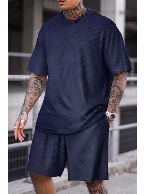 Oksit Ches Ottoman Oversize Erkek Şort Tshirt Takım