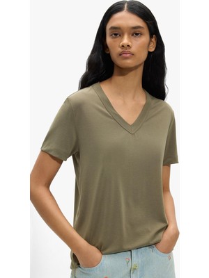 Parfois Kadın V Yaka T-Shirt