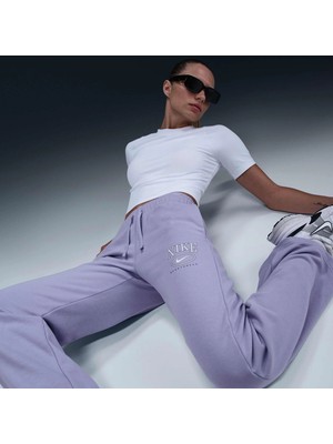 Nike Sportswear Club Fleece Geniş Paça Kadın Lilac Mor Eşofman Altı | HJ0869-533