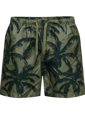 Jack & Jones Only & Sons Onsprınt Erkek Deniz Şortu Desenli Rahat Yazlık Regular Fit