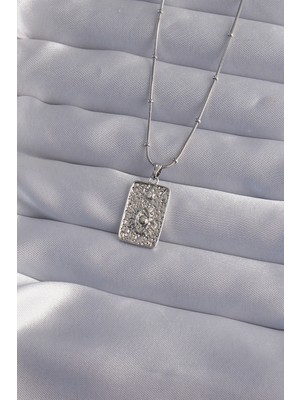 Youday Accessories 316L Çelik Zincir Gümüş Renk Lazer Işlemeli Göz Figür Tarot Kolye