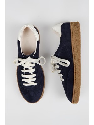 Krähe Krahe Palminteri 2 Erkek Hakiki Deri Bağcıklı Laci-Ekru Sneakers