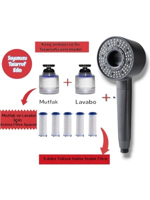 Truva Banyo Lavabo Mutfak Için Su Tasarruflu Kireç Önleyici Set