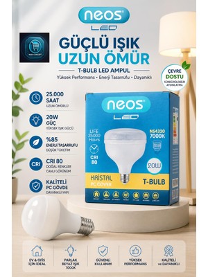 Mavi Concept LED Ampul 20W 7000K Beyaz Işık 25.000 Saat Uzun Ömür