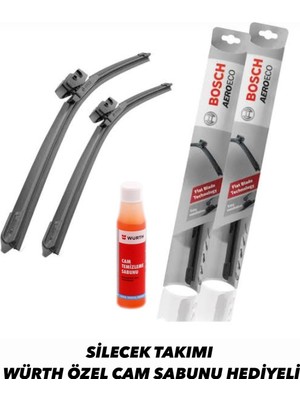 Bosch Cosmotex Skoda Fabia 2007-2014 Silecek Takimi Würth Cam Sabunu Hediyeli