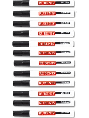 Rubenis Küçük Boy Siyah Tahta Kalem 12'li Set, 13X1 Cm, Kolay Kullanım