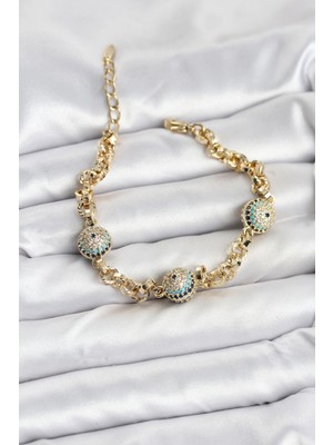 Tios Shop Krm Xuping Vıp Nazarlı Gold Renk Bileklik Krm