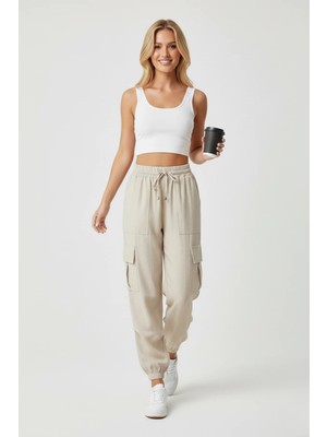 Khi-Zai Kadın Lastikli Paça Spor Görünüm Pantolon