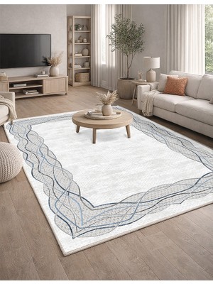 Lioara Home Modern Dijital Baskı Halı |  Yıkanabilir Kaymaz Taban Salon & Yatak Odası Halısı