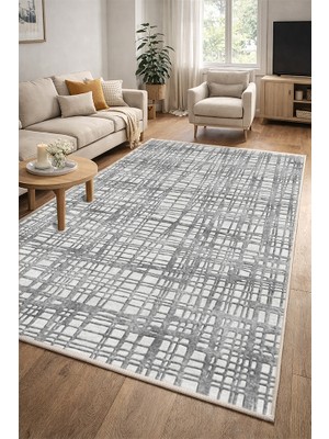 Lioara Home Çizgili Modern Dijital Baskı Halı |  Yıkanabilir Kaymaz Taban Salon & Yatak Odası Halısı