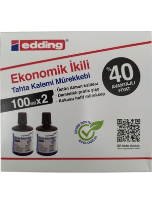 Özbience 100ML Siyah Tahta Kalemi Mürekkebi 2'li Set, Güçlü ve Kaliteli Uygulama