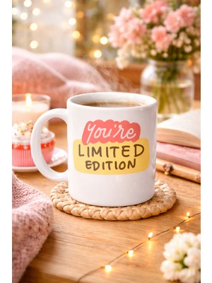 Renklime You’re Limited Edition "sen Eşsizsin" Yazılı Porselen Kupa Model 152 – Motivasyon Temalı, Özel Tasarım Kahve &amp; Çay Kupası
