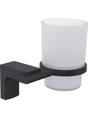 Line Bathroom Viona Diş Fırçalık (Buzlu Cam) Mat Siyah