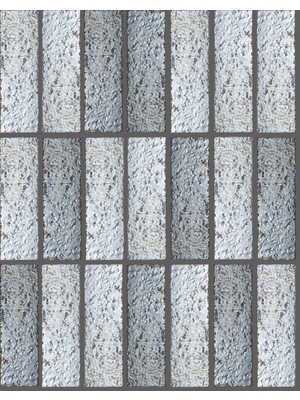 Art Mosaic Metal Silver 6,5X21,5 El Yapımı Terracotta Seramik