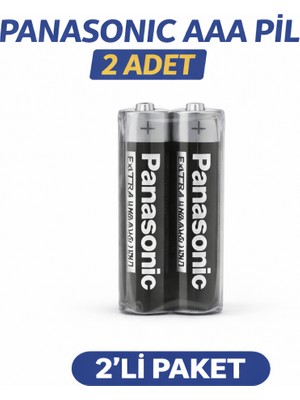 Renklime Pana Aaa R03 Ince Pil Zinc Carbon Extra Heavy Duty 2’li 1 Paket