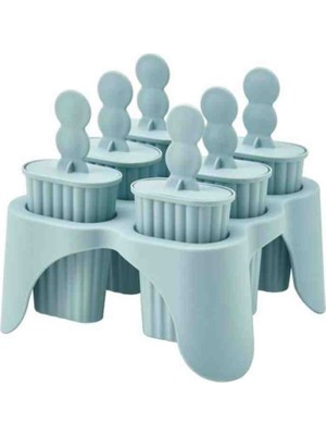 Ikea Dondurma Kalıbı Açık Turkuaz 13CM 6 Bölmeli Silikon Malzeme ile Pratik Kullanım