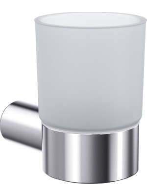 Line Bathroom Opal Diş Fırçalık (Buzlu Cam) Krom