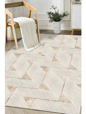 Lioara Home Çizgi Modern Dijital Baskı Halı |  Yıkanabilir Kaymaz Taban Salon & Yatak Odası Halısı