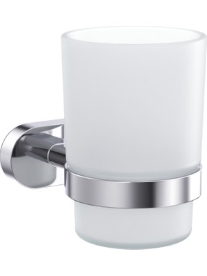 Line Bathroom Venüs Diş Fırçalık (Buzlu Cam) Krom