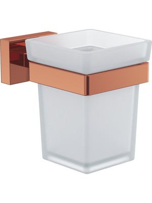 Line Bathroom Prime Diş Fırçalık (Buzlu Cam) Rose