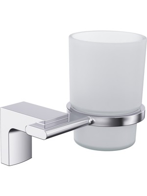 Line Bathroom Viona Diş Fırçalık (Buzlu Cam) Krom