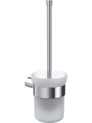 Line Bathroom Opal Tuvalet Fırçalık (Buzlu Cam) Krom
