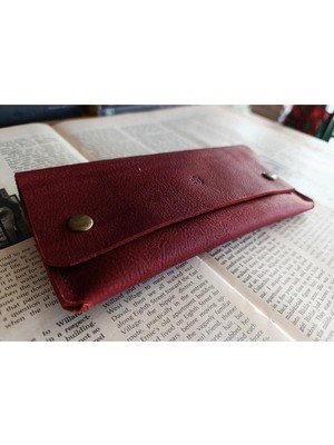 Mahfuz Gerçek Deri Tamamen El Emeği Kadın Cüzdan 22CM*8CM * 1 Kağıt Para Alanı 1 Kart Bölmesi DAK91