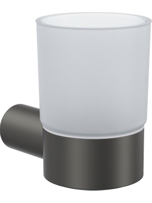 Line Bathroom Opal Diş Fırçalık (Buzlu Cam) Mat Antrasıt
