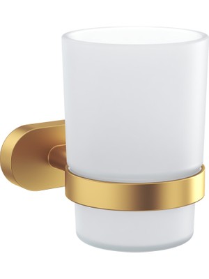 Line Bathroom Venüs Diş Fırçalık (Buzlu Cam) Mat Altın