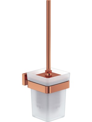 Line Bathroom Prıme Tuvalet Fırçalık (Buzlu Cam) Rose