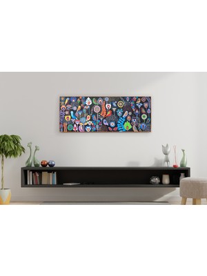Bahar – Özgün El Yapımı Akrilik Tablo 40X100 cm Kanvas Çerçevesiz / %100 El Yapımı