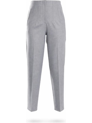 5in1Canpolat Gri Melanj Flatolu Pantolon 5113