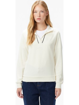 Nautica Kadın Krem Regular Fit Sweatshirt