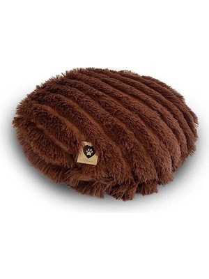Cekar Store Puffy Çinçila Simit Şeklinde Kedi ve Köpek Yatağı 50 cm
