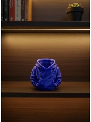 Aczagül Butik Dekoratif Lacivert Hoodie Kalemlik 10X10 cm