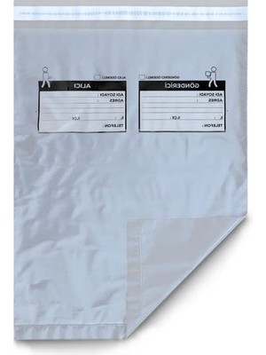 Cekar Store Cepsiz Gri Kargo Poşeti 35X45+5 cm - 100 Adet
