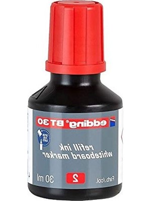 Cekar Store Edding BT30 Beyaz Tahta Kalemi Mürekkebi 30ML - 360XL Için Kırmızı