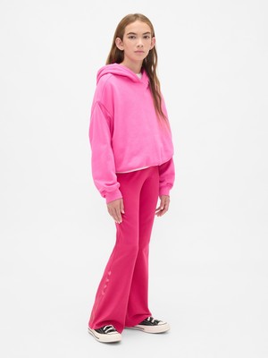 Gap Kız Çocuk Pembe Flare Leggings Tayt