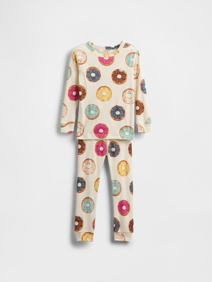 Gap Bebek Krem Organik Brushed Pamuk Pijama Takımı