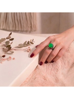 Sevil Gülgün Atelier Otantik Bronz Yüzük - Taşlı Bohem Stil El Yapımı Kadın Aksesuar